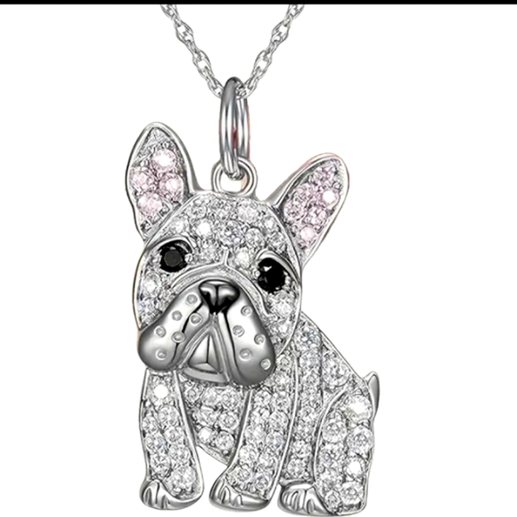 FRENCH BULLDOG PUPPY PENDANT / NECKLACE - 20” CHAIN - Picture 3 of 3